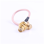 Kinghelm Coaxial connector Rotor radio frequency cable, MCX to SMA gold-plated external thread inner hole, RG316, L 100mm (4-piece set) - KHB (RG316) -MCX-100-28