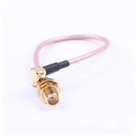 Kinghelm Coaxial connector Rotor RF, mcx to SMA gold-plated external thread hole, RG316, L 150mm (four-piece set) - KHB (RG316) -MCX-150-28