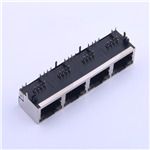 RJ45 Ethernet connector, with LED indicator, KH-RCH56-8P8C-1X4-D