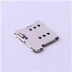 SIM Card Connector, 1.35mm, Self-bouncing, KH-SIM1616-6Pin