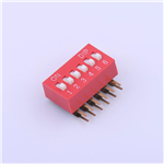 2.54mm Dip switch, 6P, KH-BM2.54-6P-W
