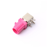 FAKRA RF Violet Board End Antenna Socket, 90° Male Connector, KH-2FK1-H-RM-101