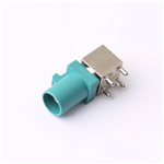 FAKRA RF Sky Blue Board End Antenna Socket, 90° Male Connector, KH-2FK1-Z-RM-101