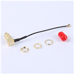 Kinghelm IPEX to SMA Outer Screw And Inner Hole RG1.13 Black Wire--KH-IPEX-SMA-W-70