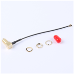 Kinghelm IPEX to SMA Outer Screw And Inner Hole RG1.13 Black Wire--KH-IPEX-SMA-W-90