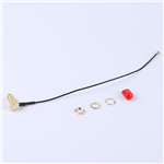 Kinghelm IPEX to SMA Outer Screw And Inner Hole RG1.13 Black Wire--KH-IPEX-SMA-W-160