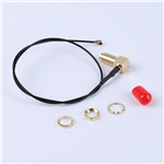 Kinghelm IPEX to SMA Outer Screw And Inner Hole RG1.13 Black Wire--KH-IPEX-SMA-W-300