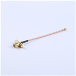 Kinghelm SMA Female to First-Gen IPEX RG178 Brown Wire,80mm,KH-FL2SMAK-IPEX-RG178-80
