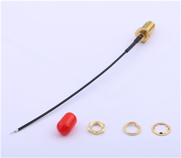 RF Cable Assemblies,SMA Female Cable,SMA Wire,RG1.13,Black Color,100mm,KH-122-SMA-100