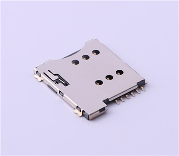 SIM Card Connector, 1.35mm, Self-bouncing, KH-SIM1616-6Pin