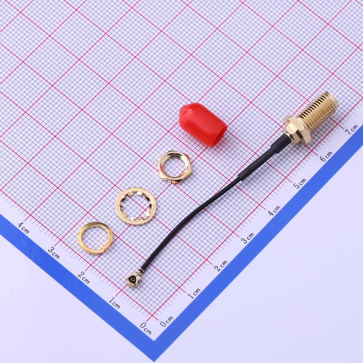 IPEX 轉 SMA，射頻電纜組件，黑色，KHB(RG113)-​​55-29