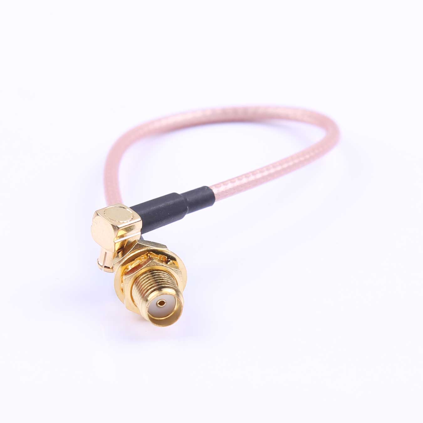 Kinghelm Coaxial connector Rotor RF, mcx to SMA gold-plated external thread hole, RG316, L 150mm (four-piece set) - KHB (RG316) -MCX-150-28
