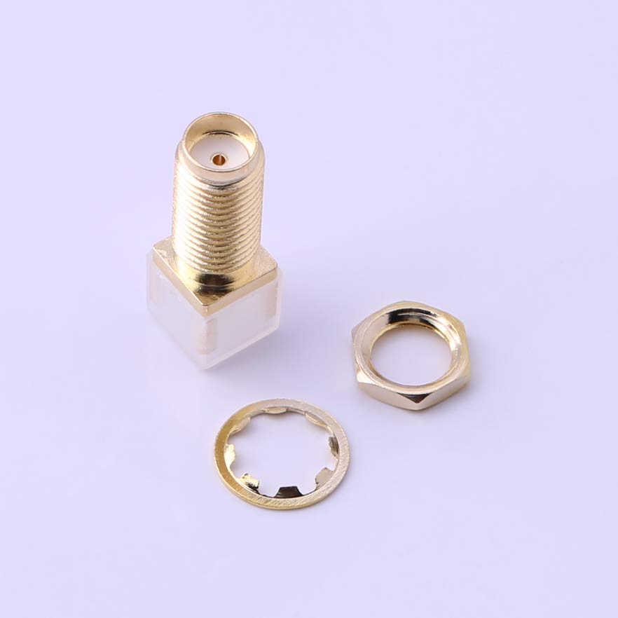 Kinghelm SMA Connector Jack outer screw inner hole 13mm full tooth gold (three-piece set) - KH-SMA-K513-13G