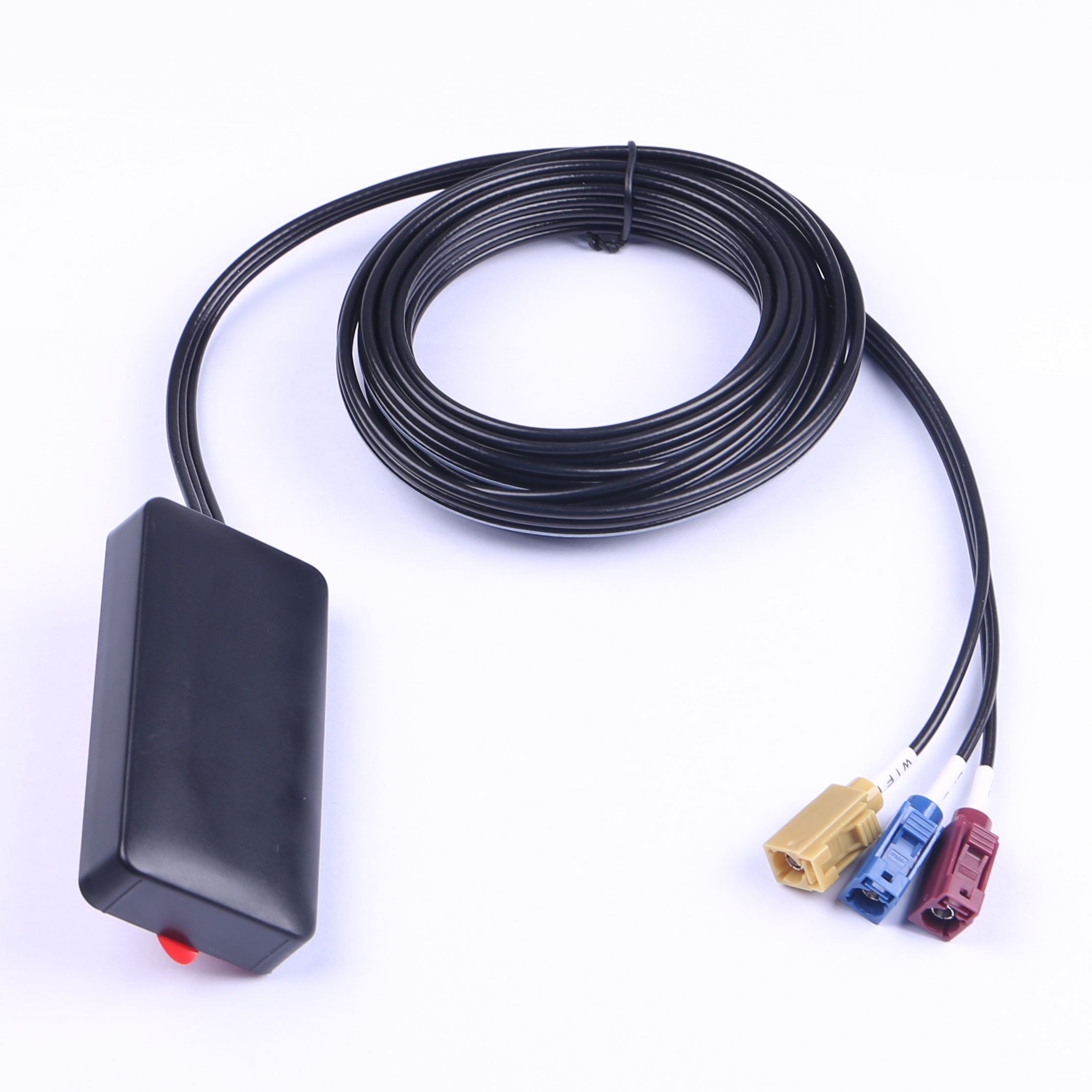 GPS/BD+4G+WIFI天線，1575.42MHz/2.4GHz/5.8GHz，50Ω，KH-GNSS.WLAN-FAKRA-L3M
