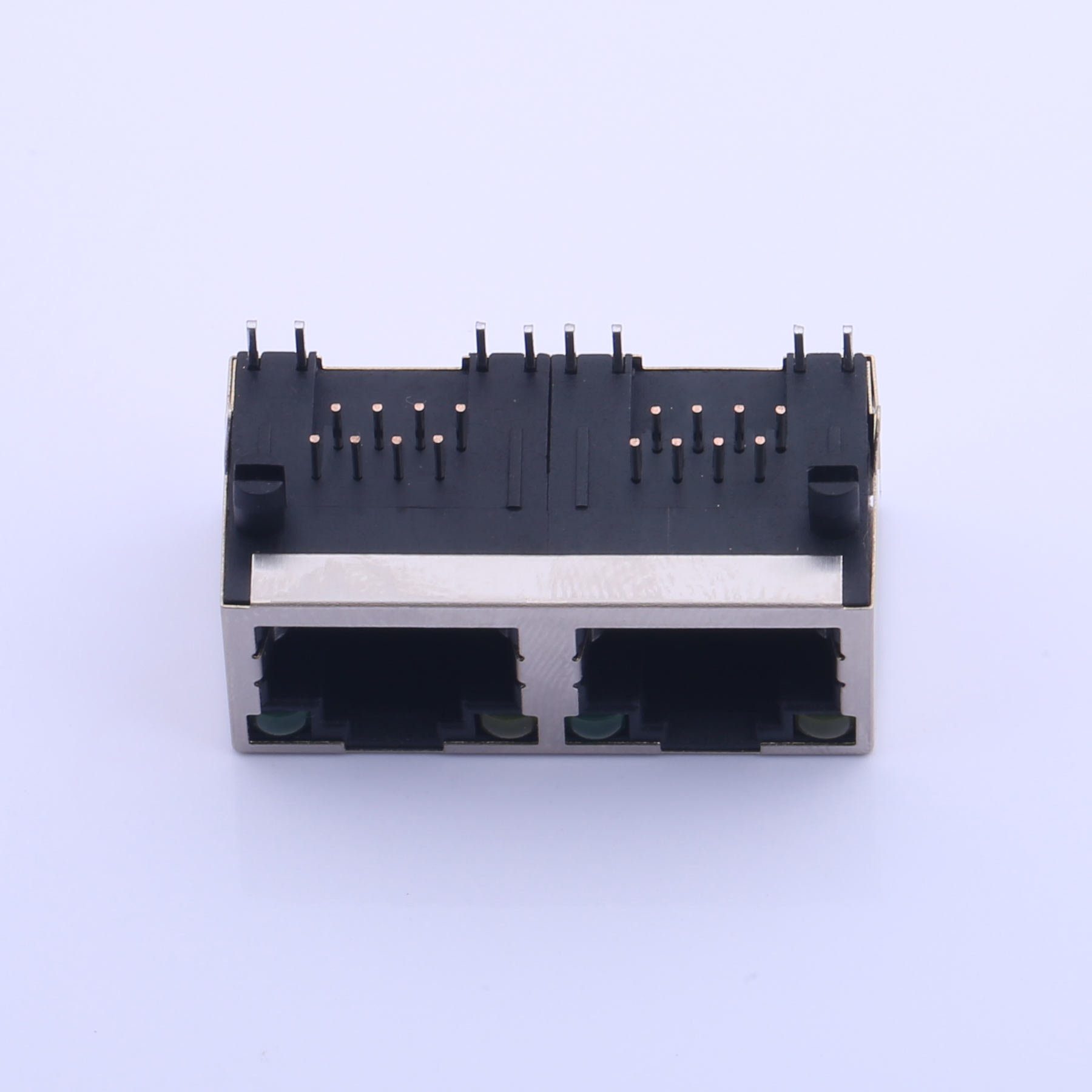 Kinghelm Network interface 1x2 port 8P8C RJ45 female Ethernet connector with LED indicator