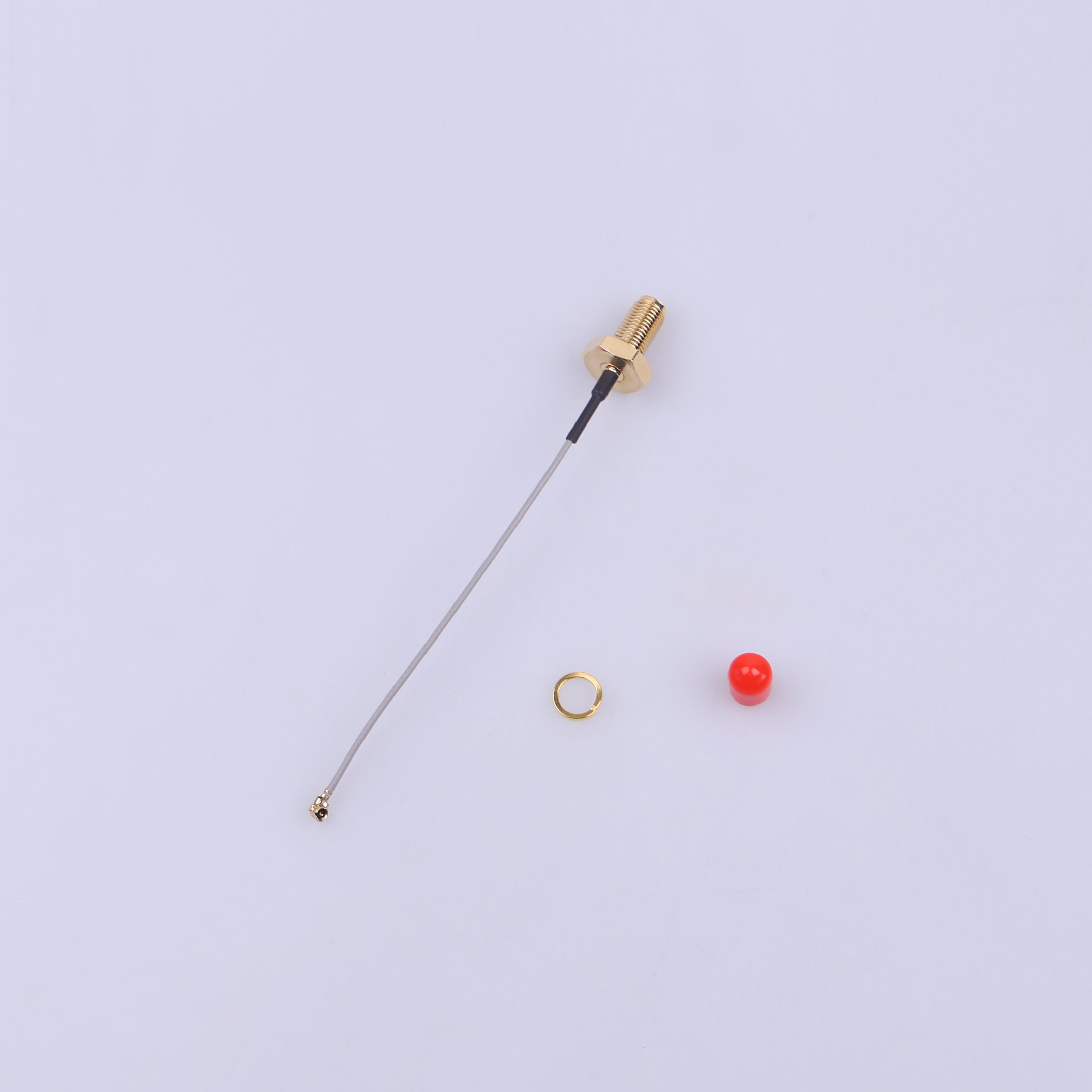 Kinghelm Coaxial connector IPEX to SMA antenna adapter cable welded I-PEX 1.13 terminal gold plating SMA split type With 11mm screw
