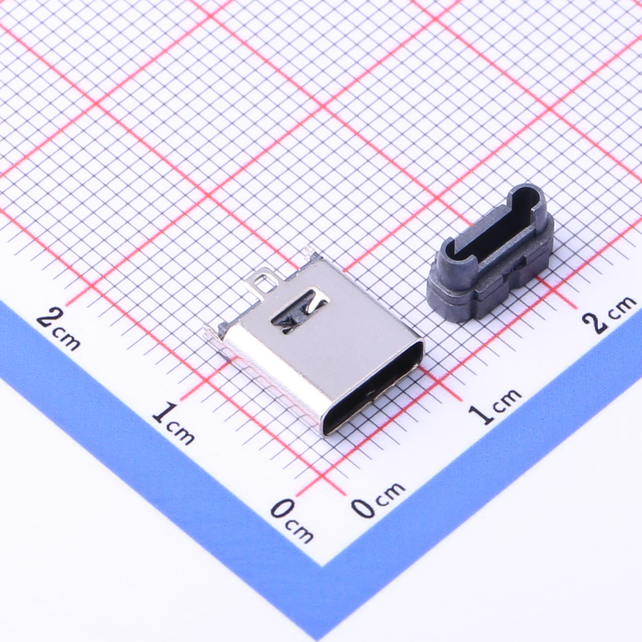 Kinghelm USB Type-C Connector female seat vertical sticker - KH-type-c-l9.3-6p-STM