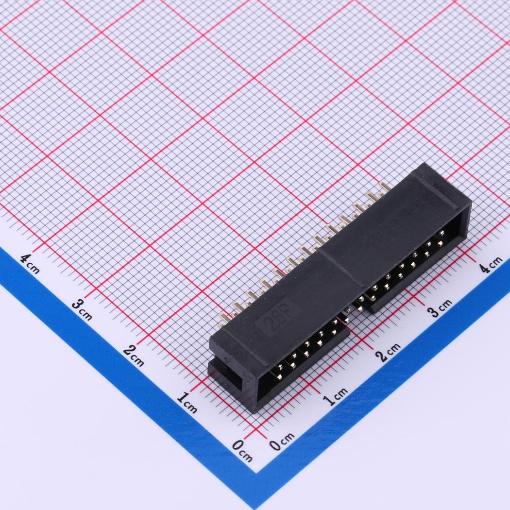 Kinghelm 2.54mm 間距 IDC 連接器 13 針 2 排 - KH-2.54PH180-2X13P-L8.9