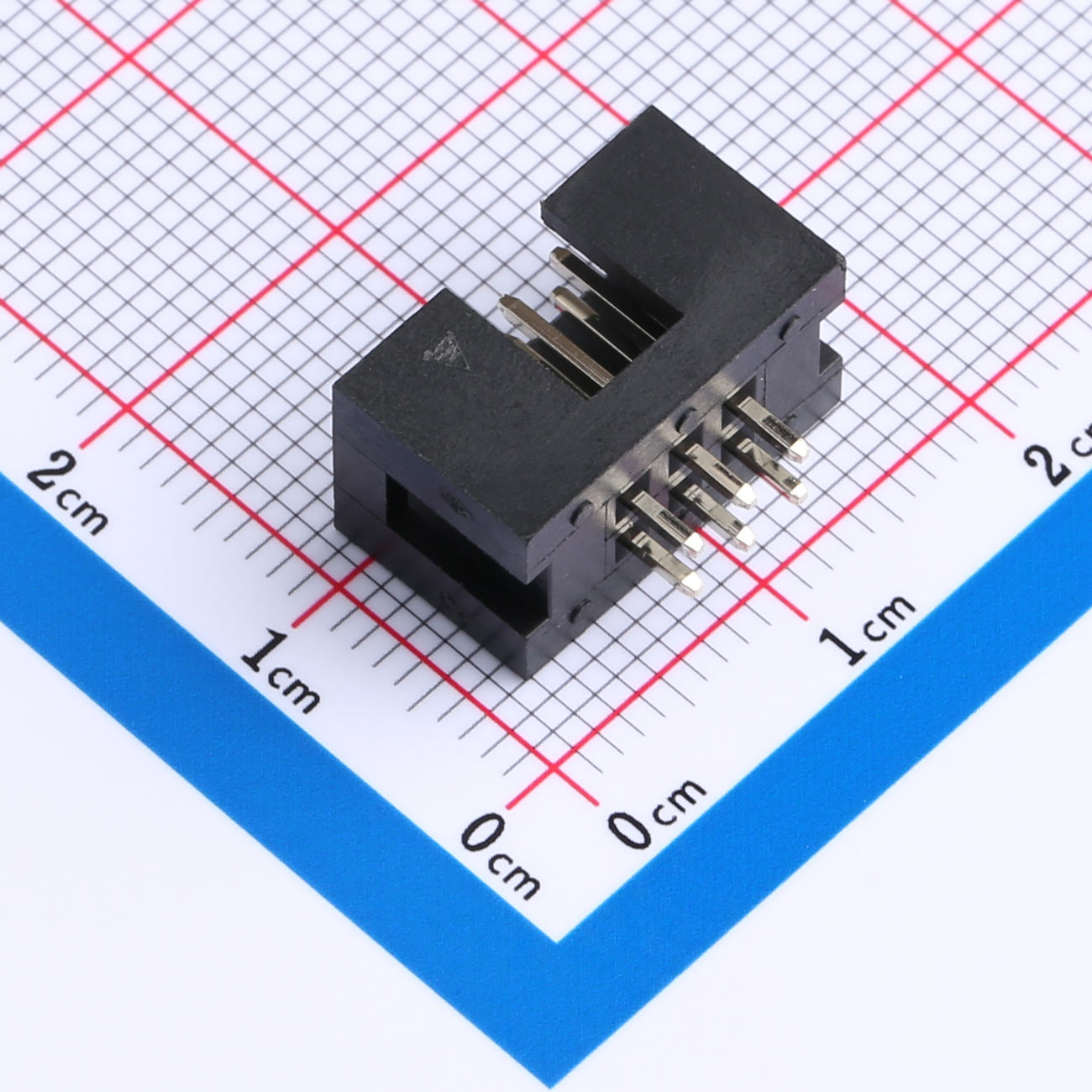 Kinghelm 2.54mm 間距 IDC 連接器 3 針 2 排 - KH-2.54PH180-2X3P-L8.9