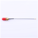 Kinghelm Coaxial connector IPEX to SMA antenna adapter 80mm cable welded I-PEX 1.13 terminal gold plating SMA split type With 11mm screw