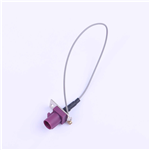 Kinghelm Coaxial connector IPEX to FAKRA to the wiring L 160mm RG113 purple (special communication) - KHB160-49-28