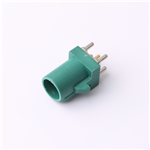 FAKRA RF Green Board-End Antenna Socket, 180° Male Connector, KH-2FK1-E-SM-101