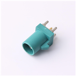 FAKRA RF Water Blue Board-End Antenna Socket, 180° Male Connector, KH-2FK1-Z-SM-101