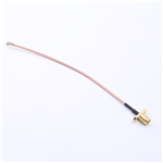 Kinghelm SMA Female to First-Gen IPEX RG178 Brown Wire,120mm,KH-FL2SMAK-IPEX-RG178-120