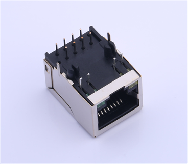 Kinghelm Network interface 1x1 single port 8P8C RJ45 female Ethernet connector with LED indicator-KH-5922S-8P8C-D