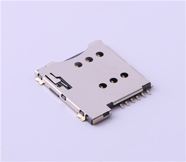 Kinghelm SIM Card Connector Self-bullet Microsim card seat 6pin - KH-SIM1616-6Pin