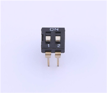 Kinghelm Pitch 2.54mm 2 Positions Dip Switch 100mA 24V - KH-10027A-HL2.54-2P