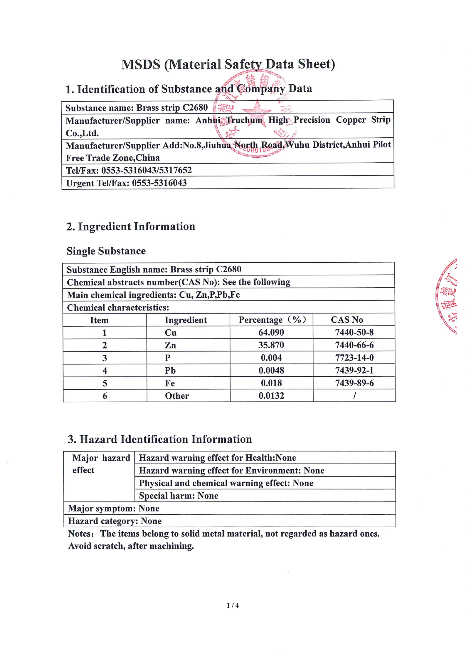 MSDS